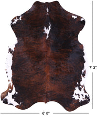 Thumbnail for Brindle Natural Cowhide Rug - X-Large 7'2