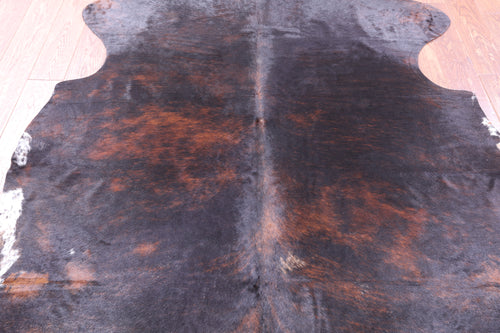 Dark Brown Natural Cowhide Rug - Large 6'10