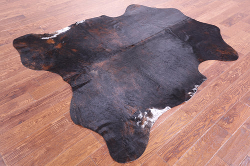 Dark Brown Natural Cowhide Rug - Large 6'10