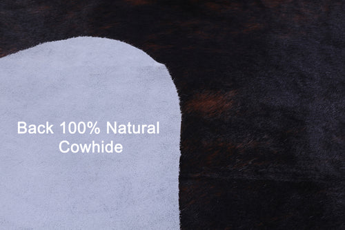 Dark Brown Natural Cowhide Rug - Large 6'10