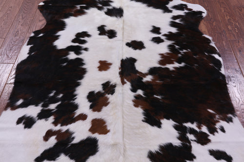 Tricolor Natural Cowhide Rug - Large 6'7