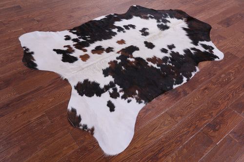Tricolor Natural Cowhide Rug - Large 6'7