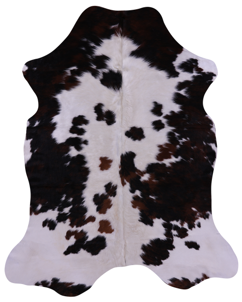 Tricolor Natural Cowhide Rug - Large 6'7