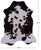 Tricolor Natural Cowhide Rug - Large 6'7"H x 5'3"W