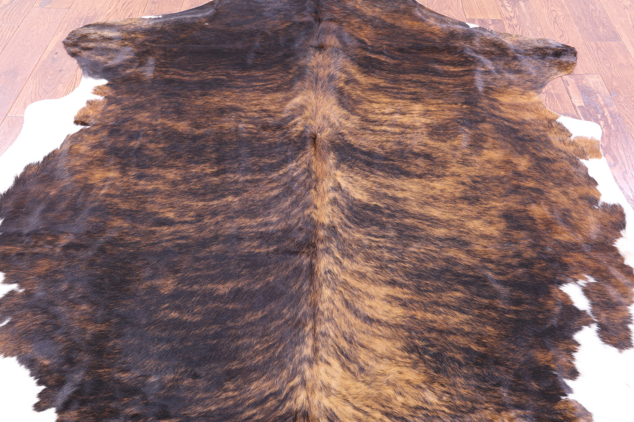 Brindle Natural Cowhide Rug - XLarge 7'0"H x 5'11"W