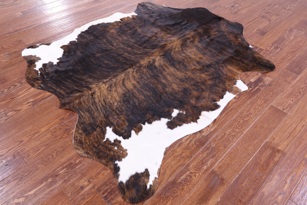 Brindle Natural Cowhide Rug - XLarge 7'0"H x 5'11"W