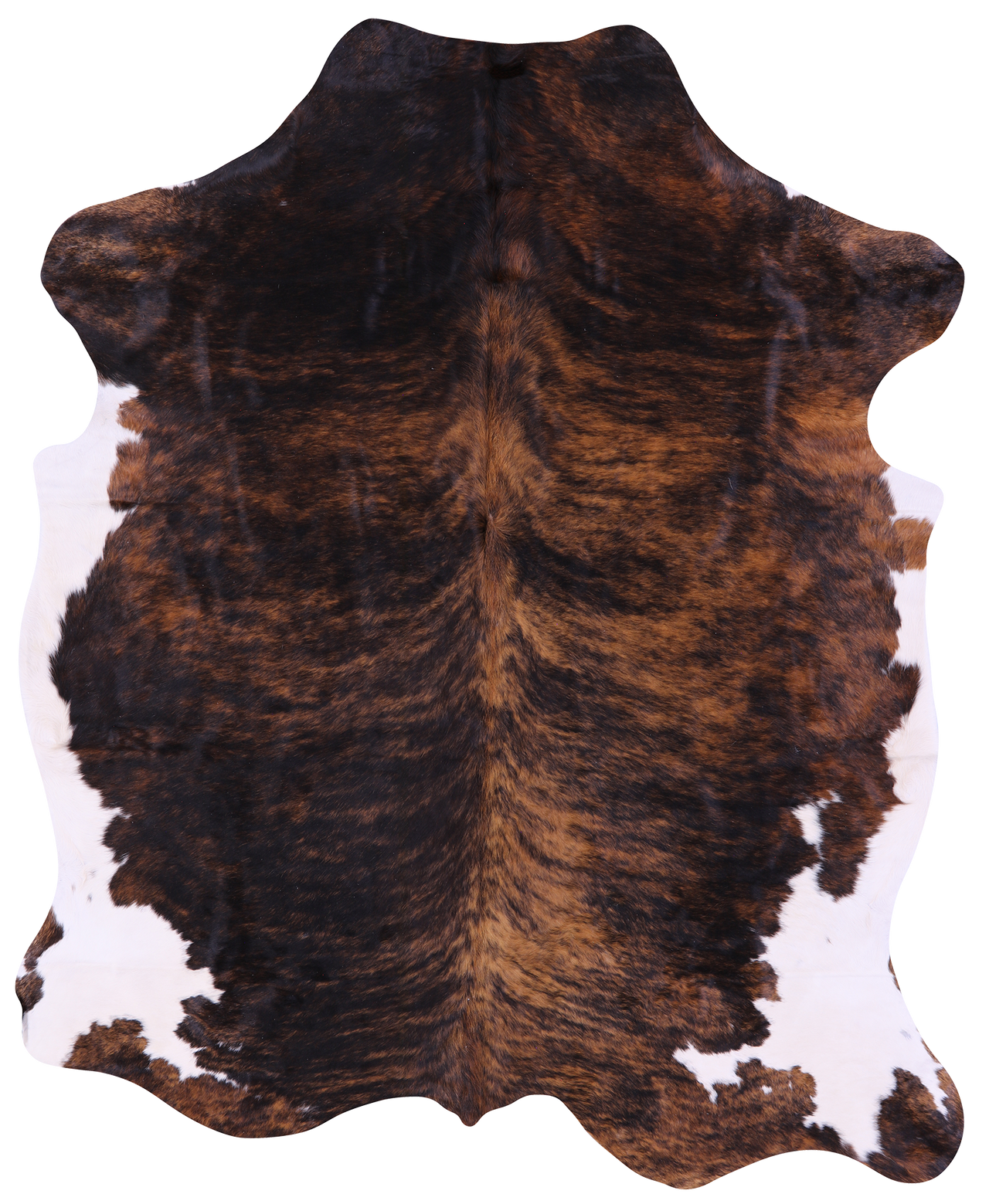 Brindle Natural Cowhide Rug - XLarge 7'0"H x 5'11"W