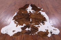 Thumbnail for Brown & White Brindle Natural Cowhide Rug - XLarge 7'2