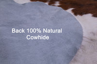 Thumbnail for Brown & White Brindle Natural Cowhide Rug - XLarge 7'2