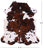 Brown & White Natural Cowhide Rug - XX-Large 8'2"H x 6'11"W