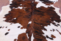 Thumbnail for Brown & White Natural Cowhide Rug - XX-Large 8'2