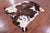 Brown & White Natural Cowhide Rug - XX-Large 8'2"H x 6'11"W