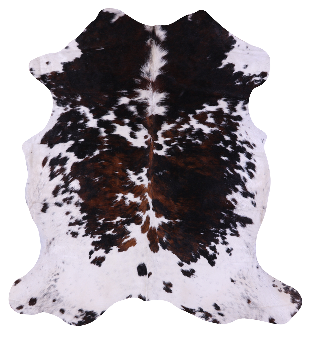 Tricolor Natural Cowhide Rug - XLarge 7'7"H x 6'9"W