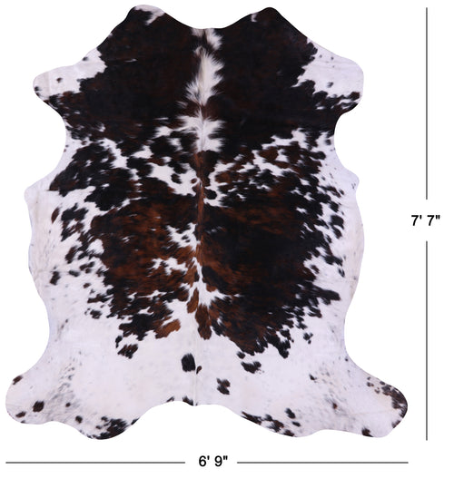 Tricolor Natural Cowhide Rug - X-Large 7'7