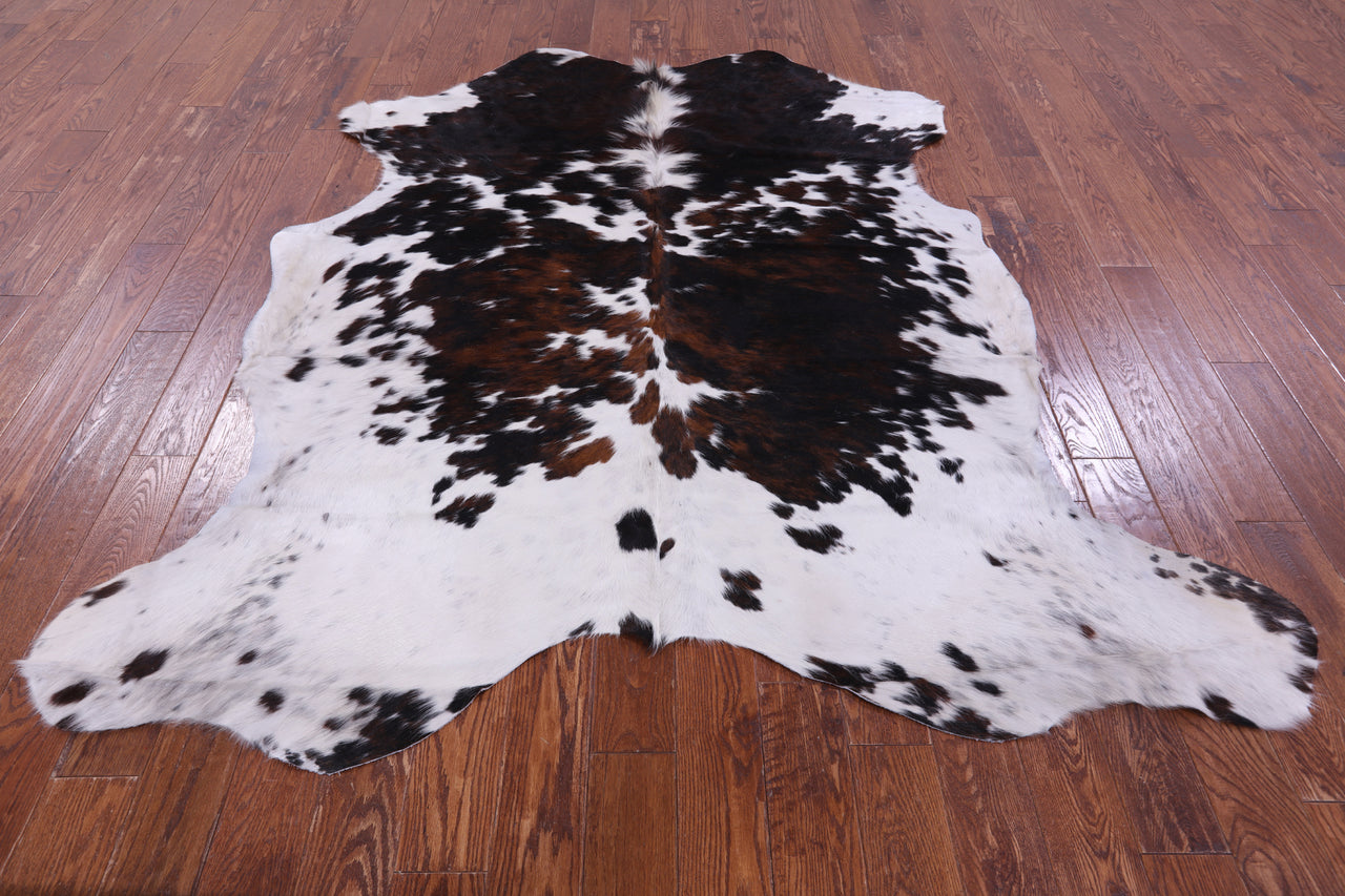 Tricolor Natural Cowhide Rug - XLarge 7'7"H x 6'9"W