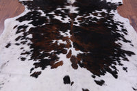 Thumbnail for Tricolor Natural Cowhide Rug - XLarge 7'7