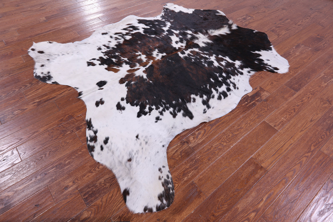 Tricolor Natural Cowhide Rug - XLarge 7'7"H x 6'9"W