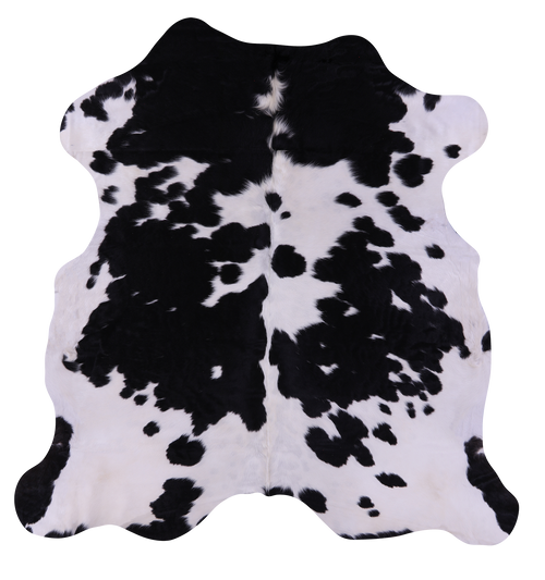 Black & White Natural Cowhide Rug - Large 6'8
