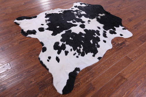 Black & White Natural Cowhide Rug - Large 6'8