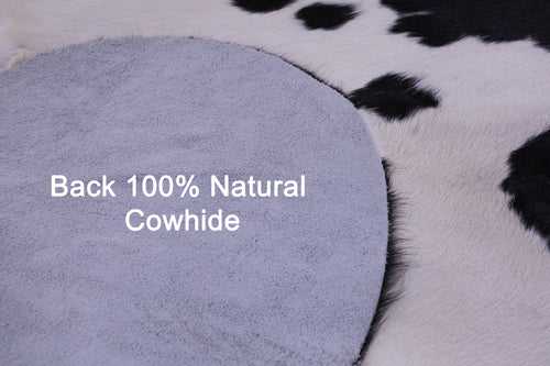 Black & White Natural Cowhide Rug - Large 6'8