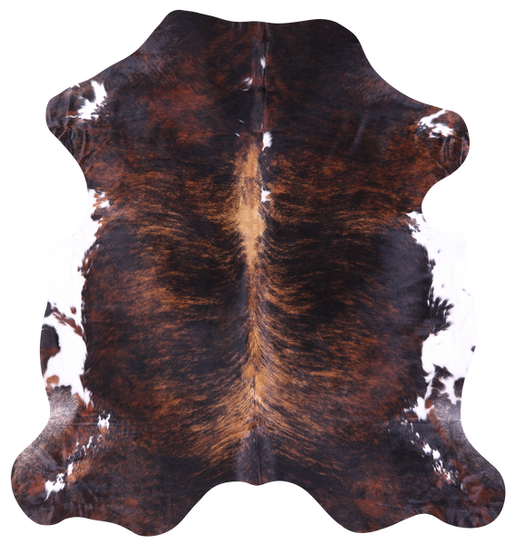 Dark Brindle Natural Cowhide Rug - X-Large 7'0"H x 6'5"W