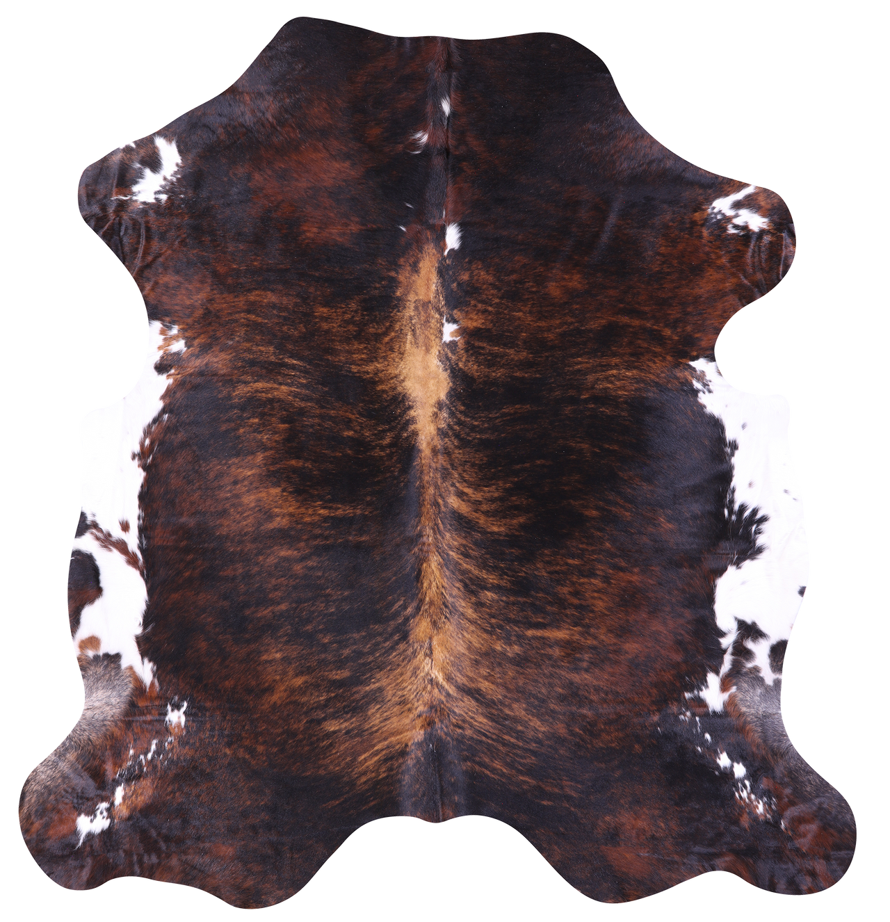 Dark Brindle Natural Cowhide Rug - X-Large 7'0"H x 6'5"W