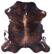 Thumbnail for Dark Brindle Natural Cowhide Rug - X-Large 7'0