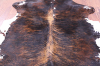 Thumbnail for Dark Brindle Natural Cowhide Rug - X-Large 7'0