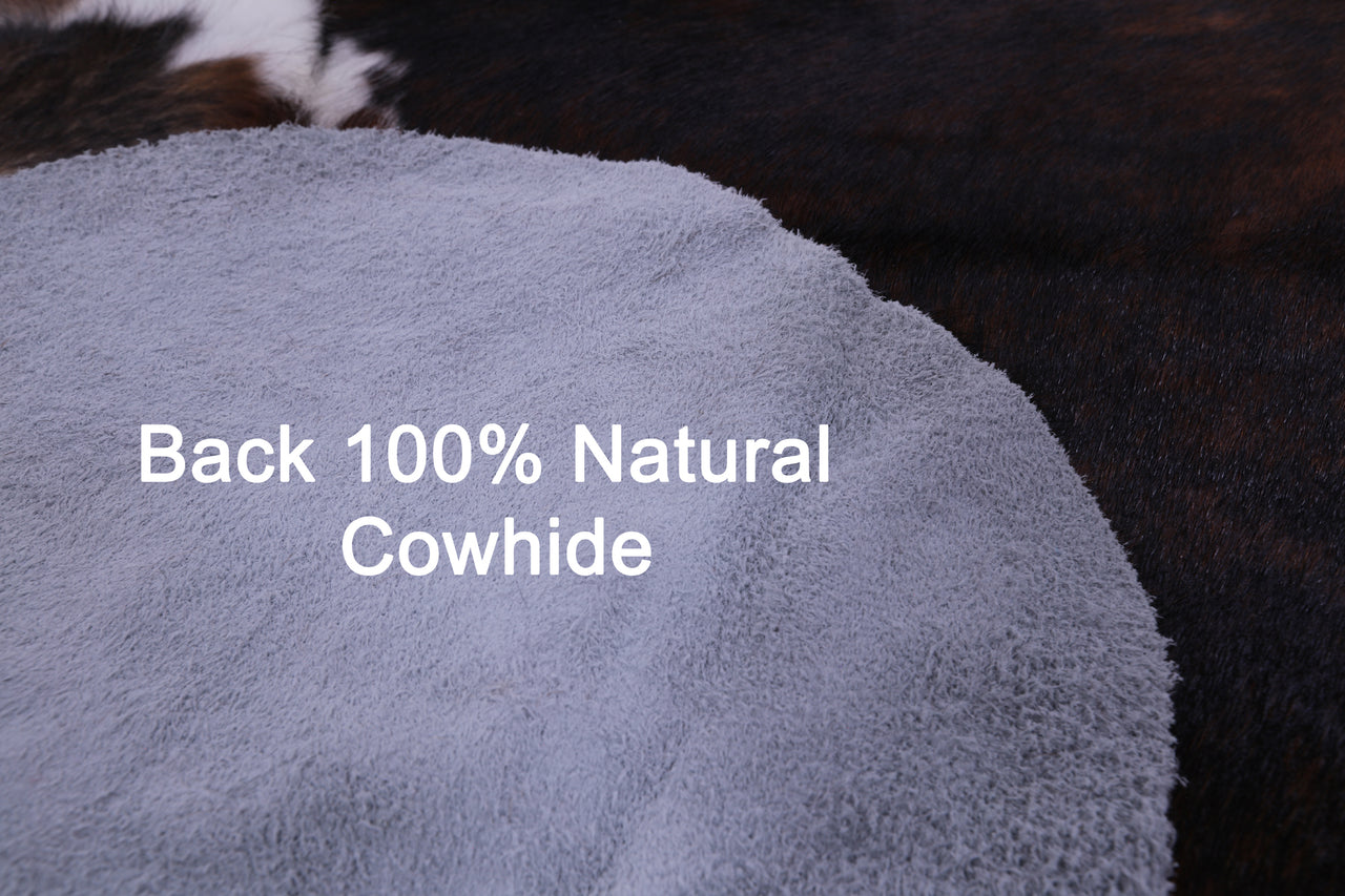 Dark Brindle Natural Cowhide Rug - X-Large 7'0"H x 6'5"W