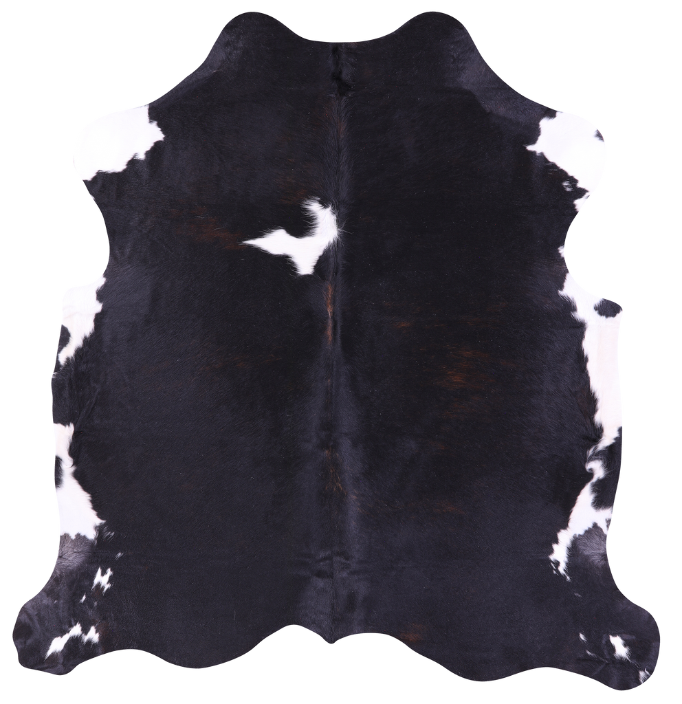 Black & White Natural Cowhide Rug - Large 6'8"H x 6'6"W