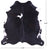 Black & White Natural Cowhide Rug - Large 6'8"H x 6'6"W