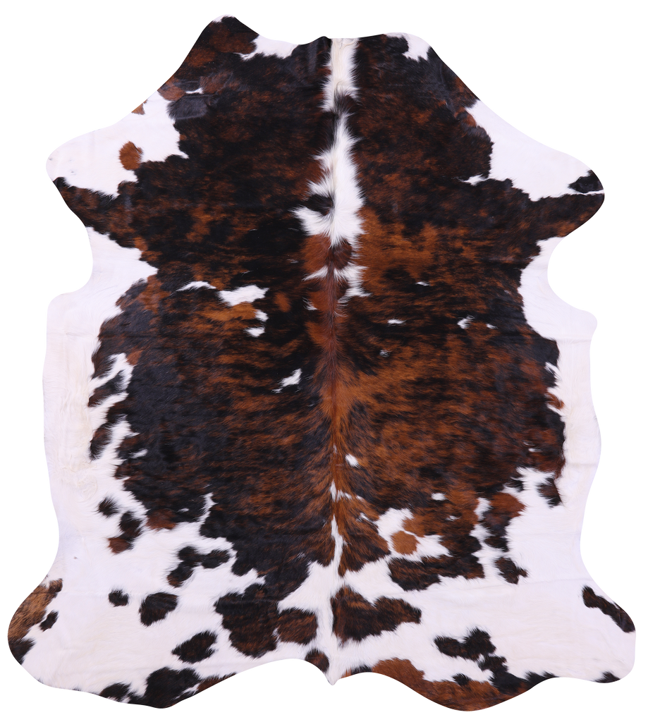 Tricolor Natural Cowhide Rug - X-Large 7'0"H x 6'3"W