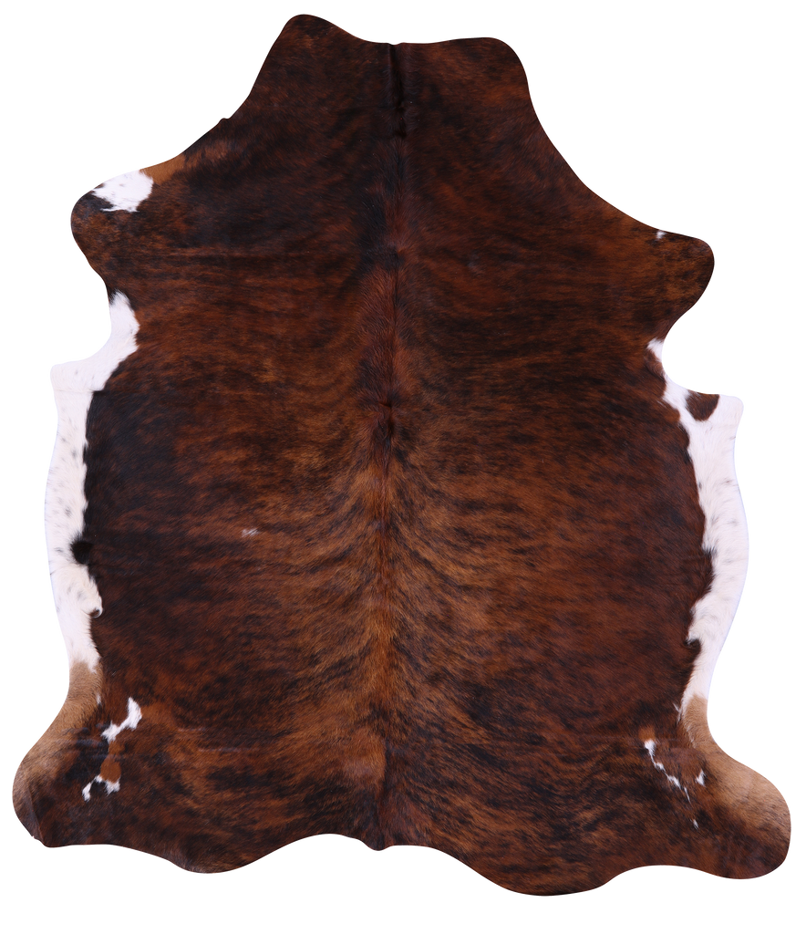 Brindle Natural Cowhide Rug - Large 6'7"H x 5'11"W