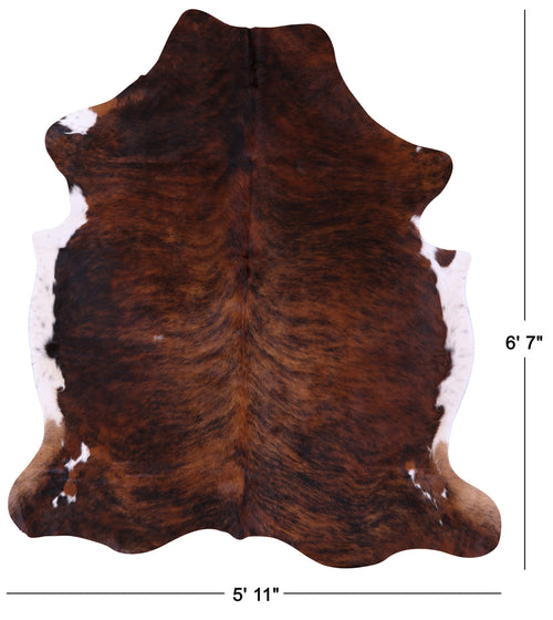 Brindle Natural Cowhide Rug - Large 6'7