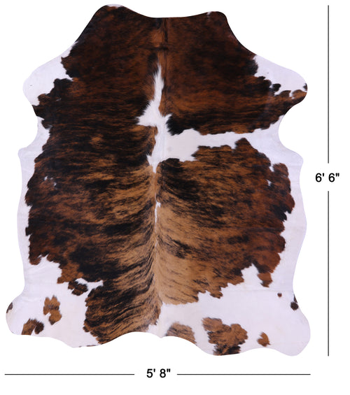 Brindle Natural Cowhide Rug - Large 6'6