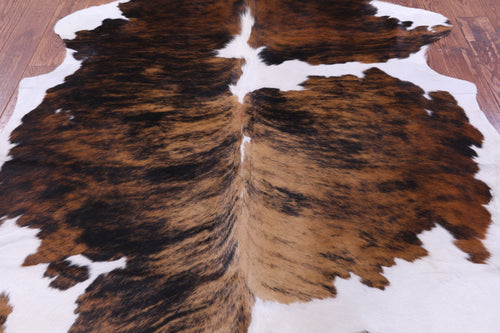 Brindle Natural Cowhide Rug - Large 6'6