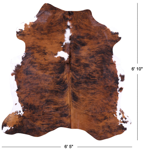 Brindle Natural Cowhide Rug - Large 6'10