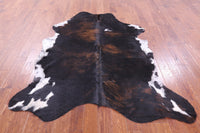 Thumbnail for Dark Brindle Natural Cowhide Rug - Large 6'10
