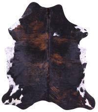 Thumbnail for Dark Brindle Natural Cowhide Rug - Large 6'10