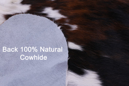 Tricolor Natural Cowhide Rug - Large 6' 10