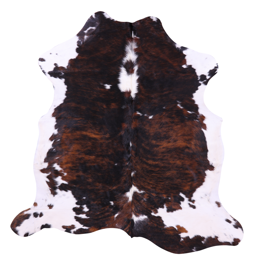 Tricolor Natural Cowhide Rug - Large 6' 10"H x 6' 8"W