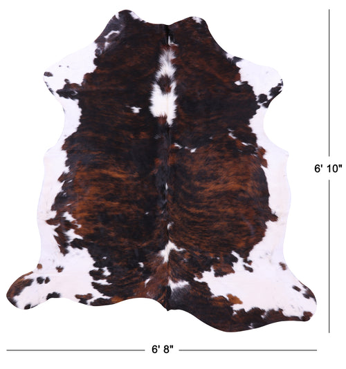 Tricolor Natural Cowhide Rug - Large 6' 10