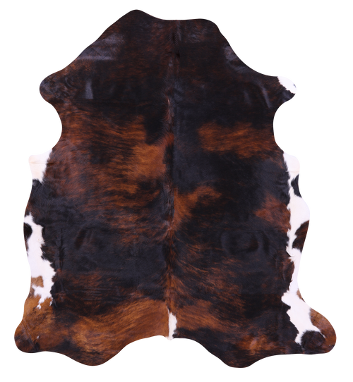Dark Brindle Natural Cowhide Rug - X-Large 7' 2