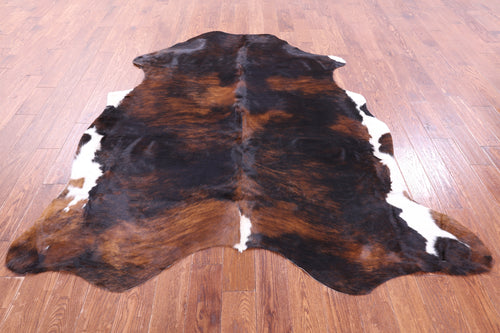 Dark Brindle Natural Cowhide Rug - X-Large 7' 2