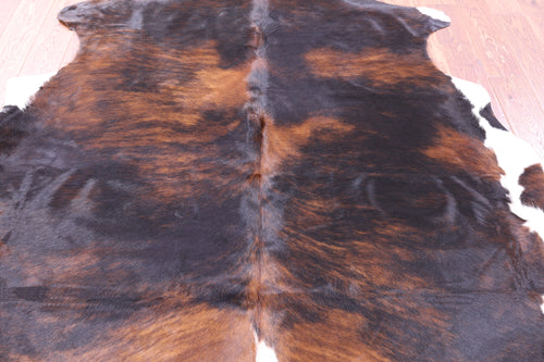 Dark Brindle Natural Cowhide Rug - X-Large 7' 2