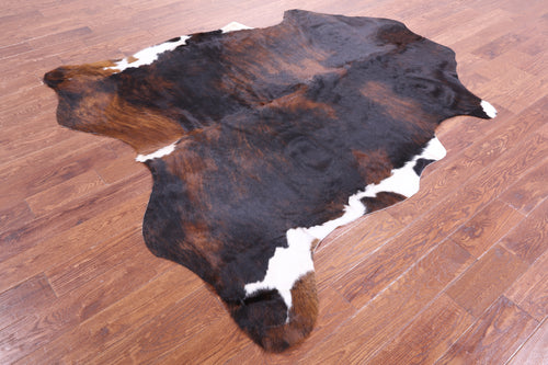 Dark Brindle Natural Cowhide Rug - X-Large 7' 2