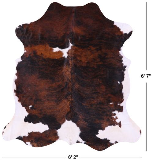 Brindle Natural Cowhide Rug - Large 6'7