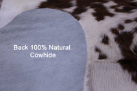 Thumbnail for Brown & White Natural Cowhide Rug - Medium 5'9