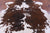 Brown & White Natural Cowhide Rug - Medium 5'9"H x 6'0"W
