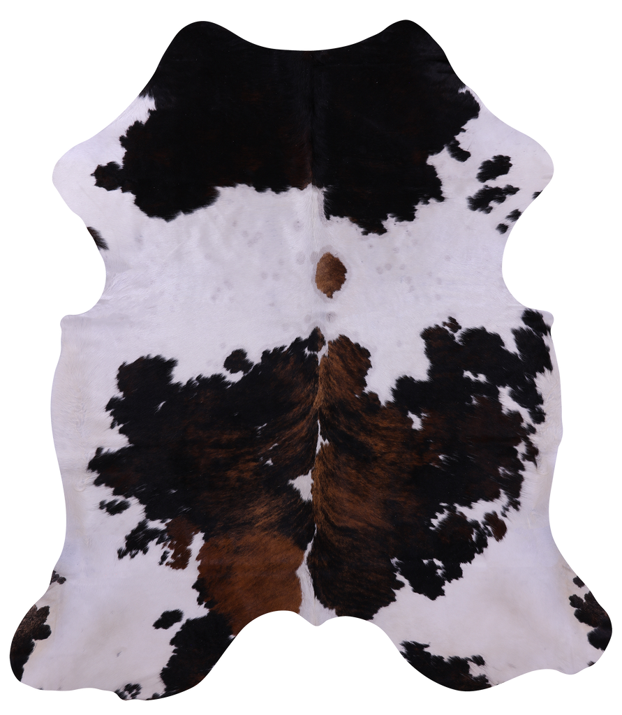 Tricolor Natural Cowhide Rug - Large 6'9"H x 6'0"W